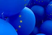 Selbstverständlich Europäisch - Blaue Ballons mit EU Sternchen